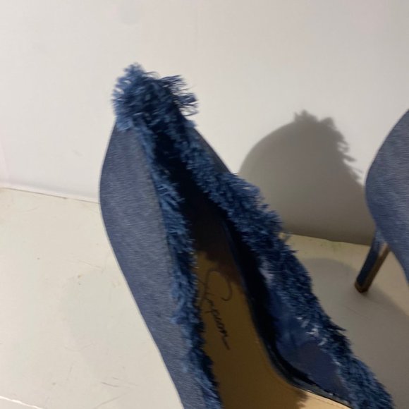 Women’s Blue Frilly Kitten Heels - Picture 4 of 7